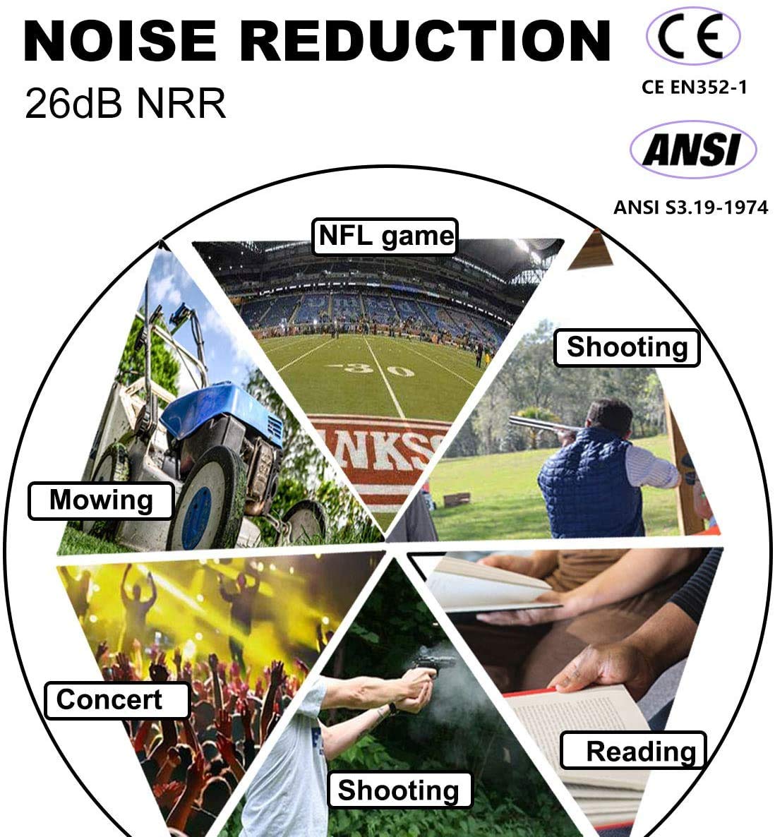 PROHEAR 016 NRR 26dB Shooting Earmuffs - Noise Reduction Safety Ear Protection for Gun Range, Hunting & Outdoor Sports | Slim Foldable Design with Low-Profile Earcups | Perfect for Shooting Practice, Hunting Trips & Loud Machinery Work