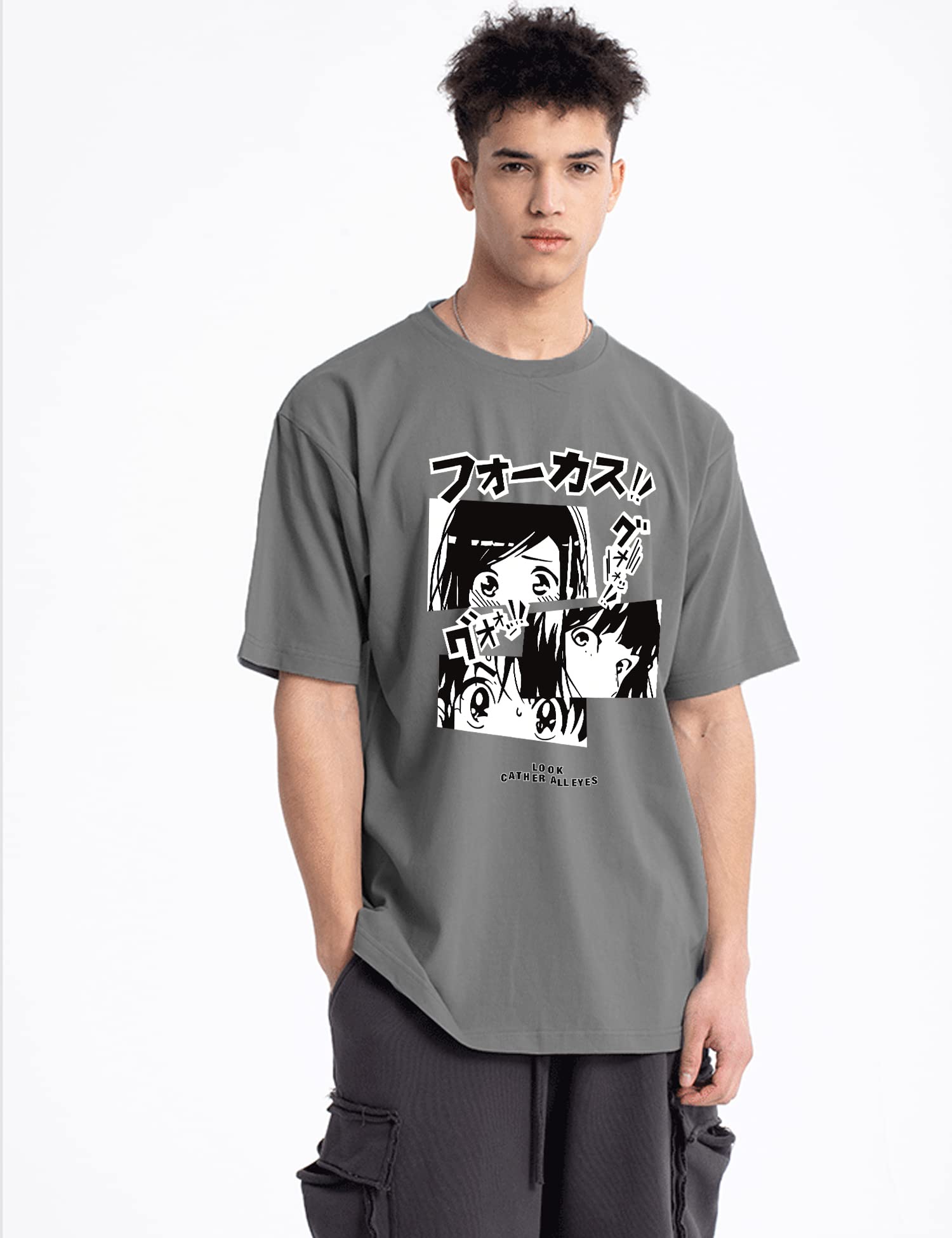 **Anime Manga Graphic T-Shirts for Men & Women - Oversized Streetwear Casual Loose Fit Tee - Perfect for Cosplay, Gifts & Everyday Wear**