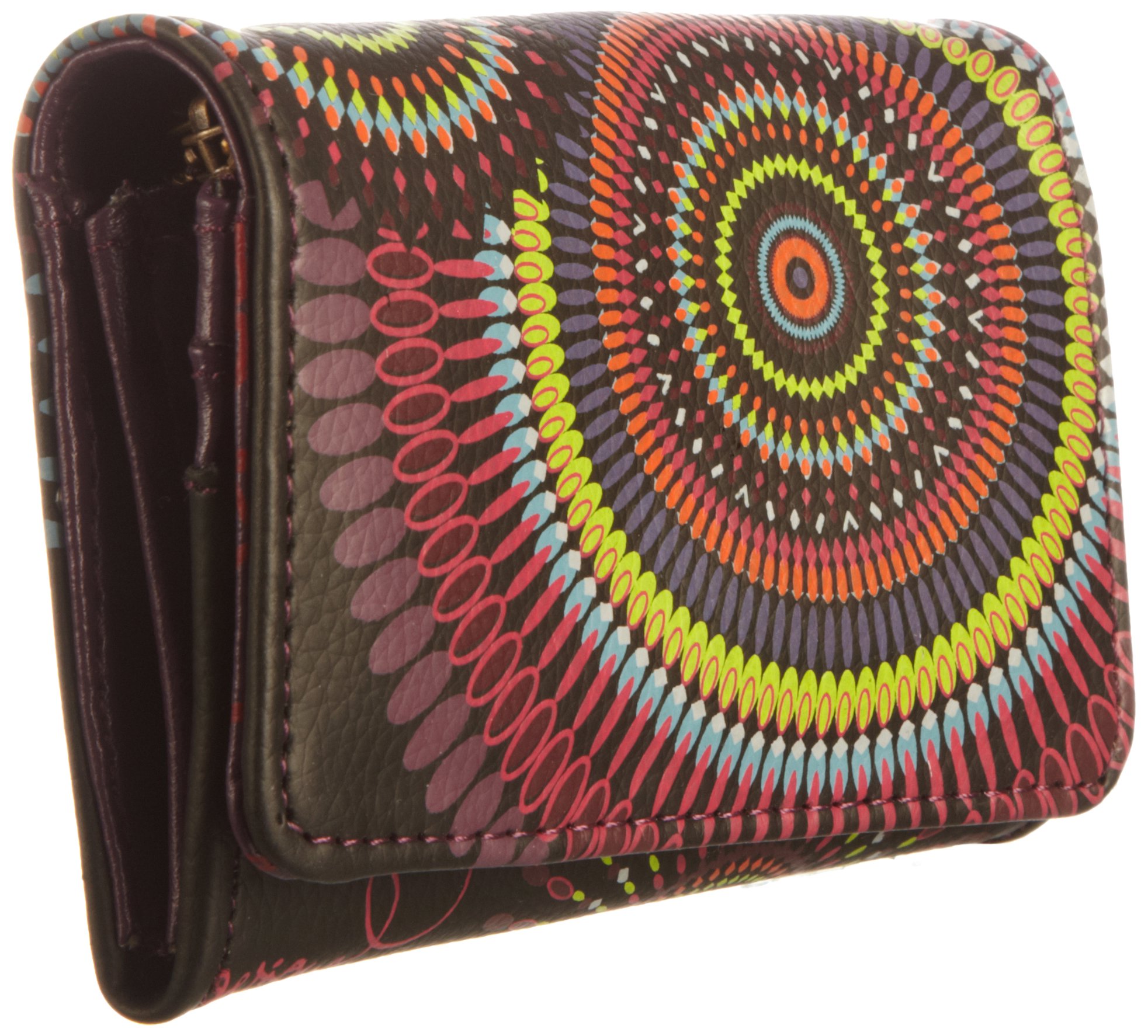 Desigual Women's Circles Wallet - Stylish Rose Multi Color Crossbody Wallet for Women | Perfect for Everyday Use, Travel & Shopping