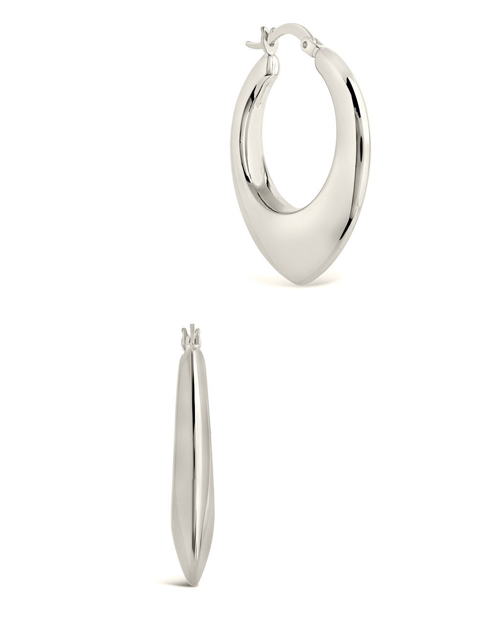 Indy Elongated Hoop Earrings - Trendy Gold Dangle Earrings for Women, Lightweight & Hypoallergenic | Perfect for Everyday Wear, Parties & Special Occasions