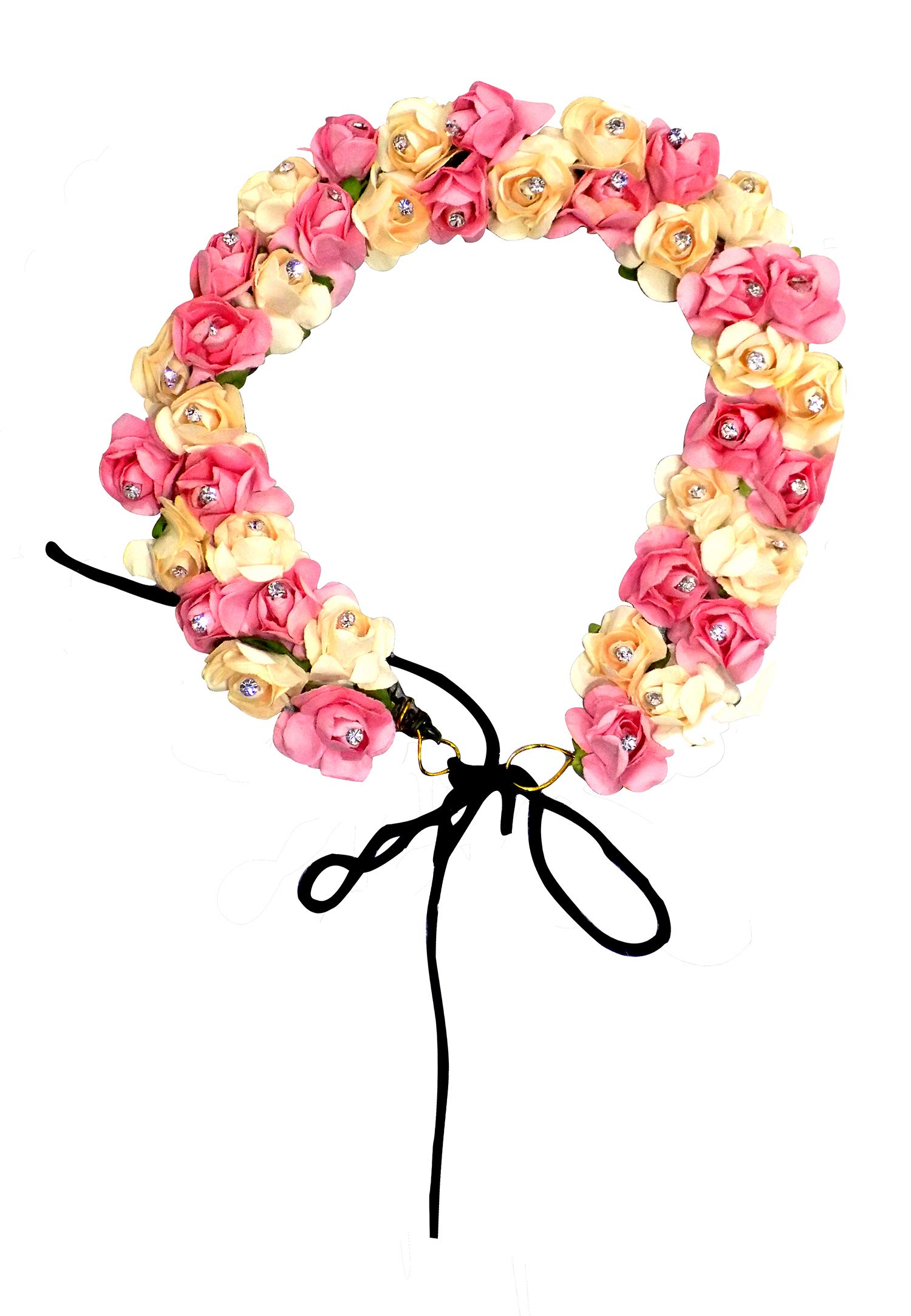 Baal Paper Flower Hair Gajra for Girls - Multi Color Floral Hair Accessory (Pack of 1) - Perfect for Weddings, Parties & Indian Traditional Outfits