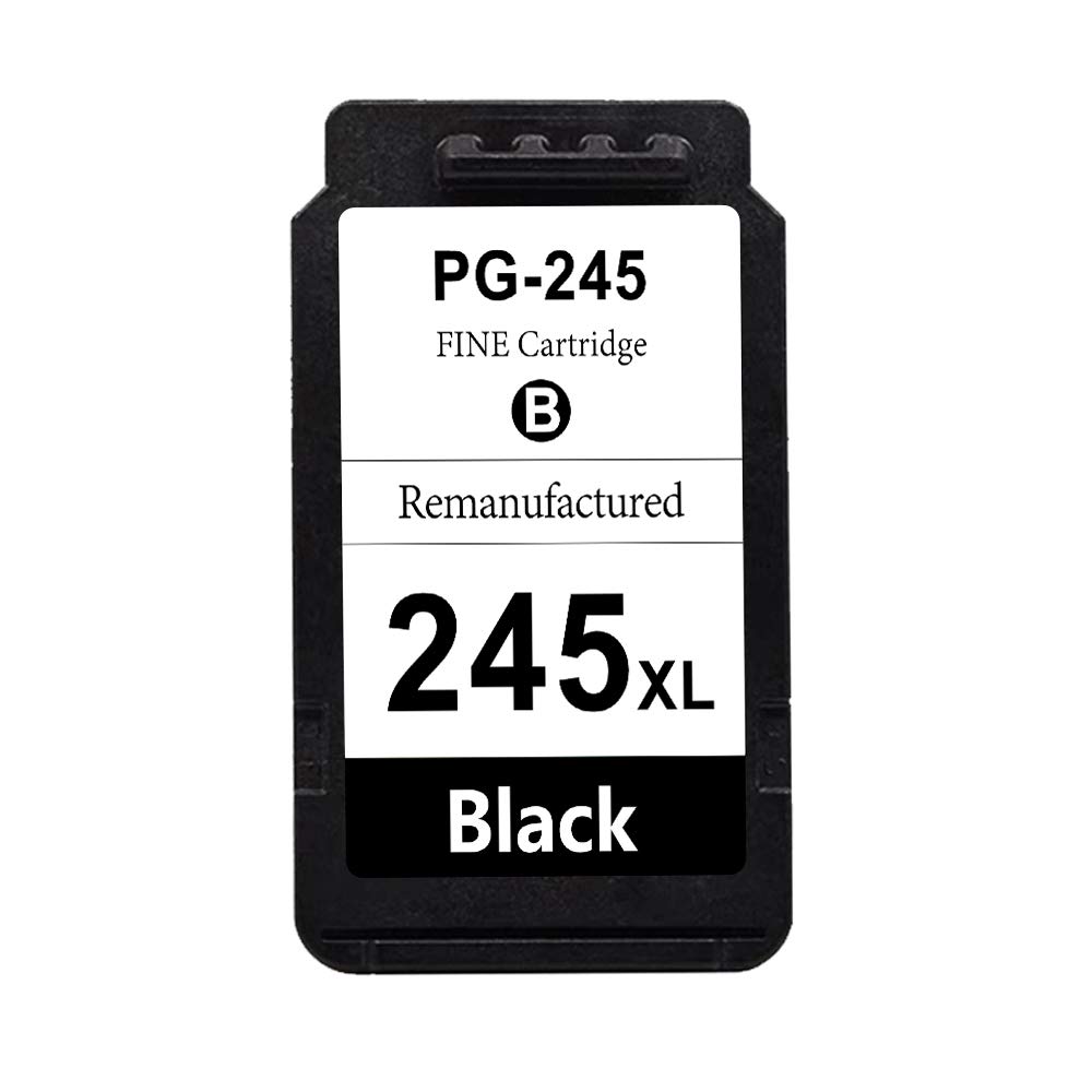 Refurbished Canon PG-245XL Black Ink Cartridge - Compatible for iP2820, MG2420 Printers - Home & Office Use