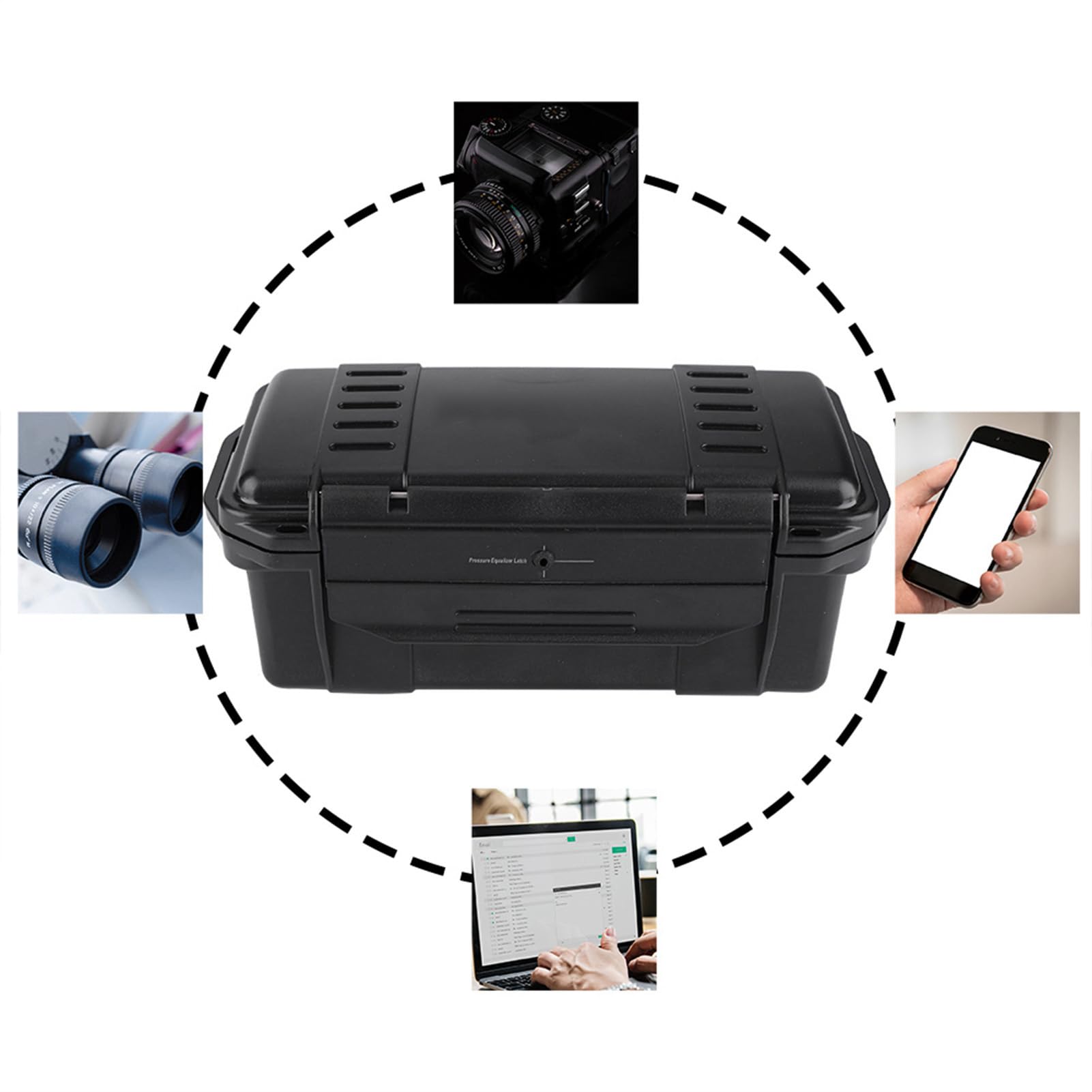 Waterproof Storage Box - Shockproof & Airtight Outdoor Dry Box for Camping, Boating, Hiking - Durable Watertight Container for Electronics, Tools & Gear