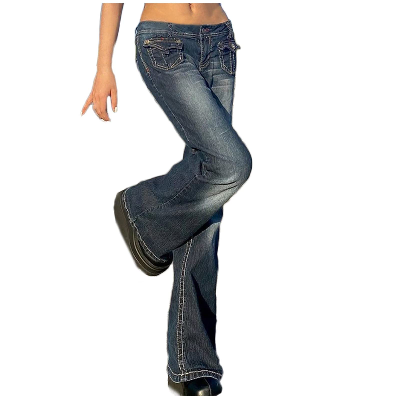 BIERELAOZI Women's High Waisted Mom Jeans - Baggy Boyfriend Jeans with Wide Leg & Ripped Details | Comfortable Denim Pants for Casual Wear, Street Style & Everyday Outfits