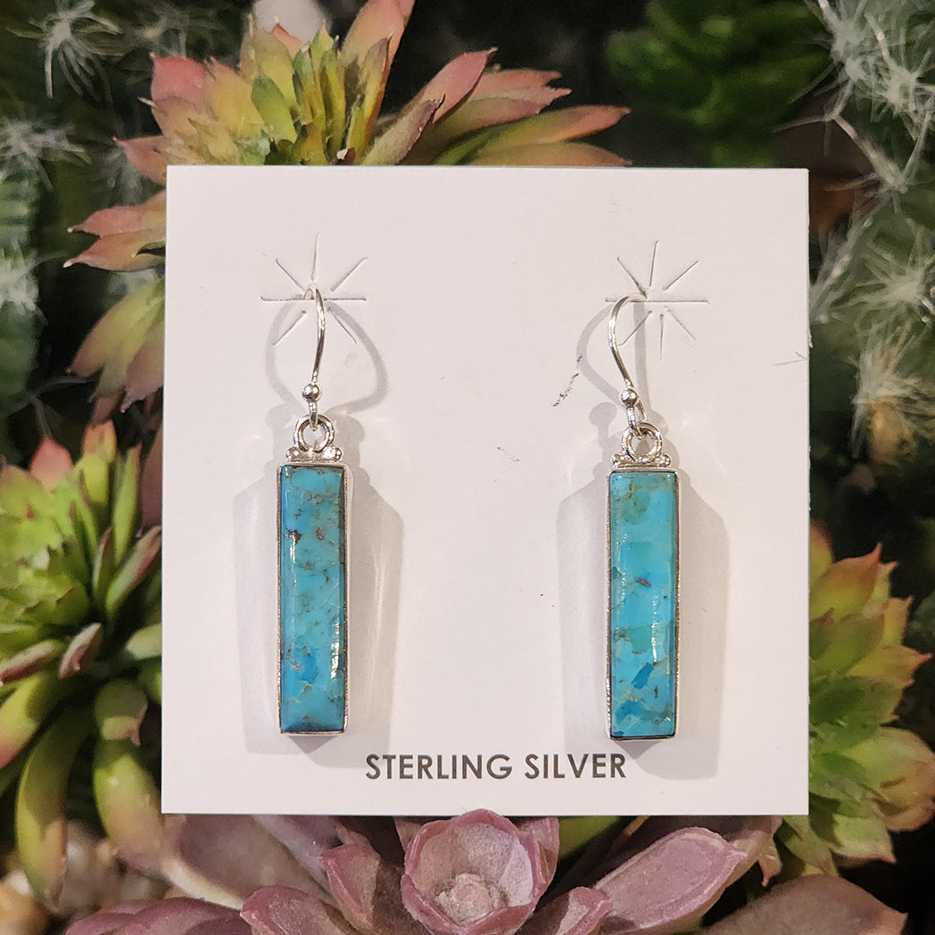 Anna Turquoise Bar Earrings for Women - Elegant Dangle Drop Jewelry for Parties, Weddings & Everyday Wear