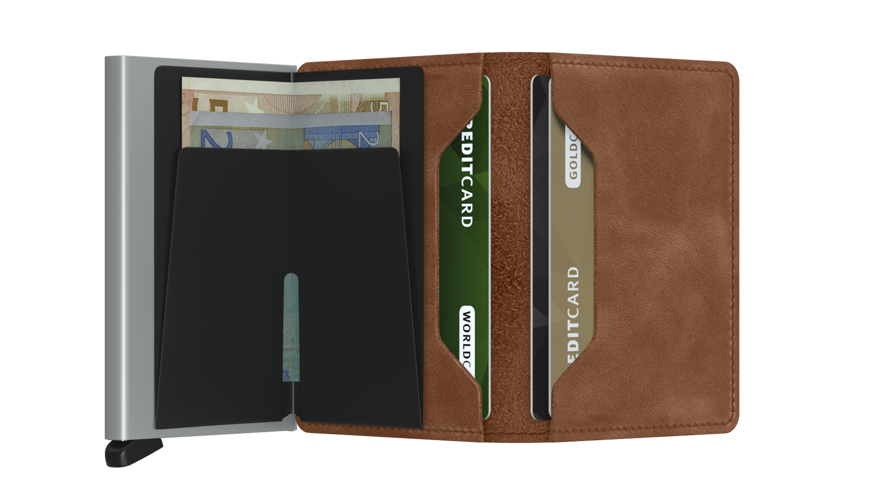 SECRID Slimwallet Vintage - RFID Blocking Leather Wallet for Men & Women | Compact & Stylish Card Holder for Everyday Use, Travel & Business
