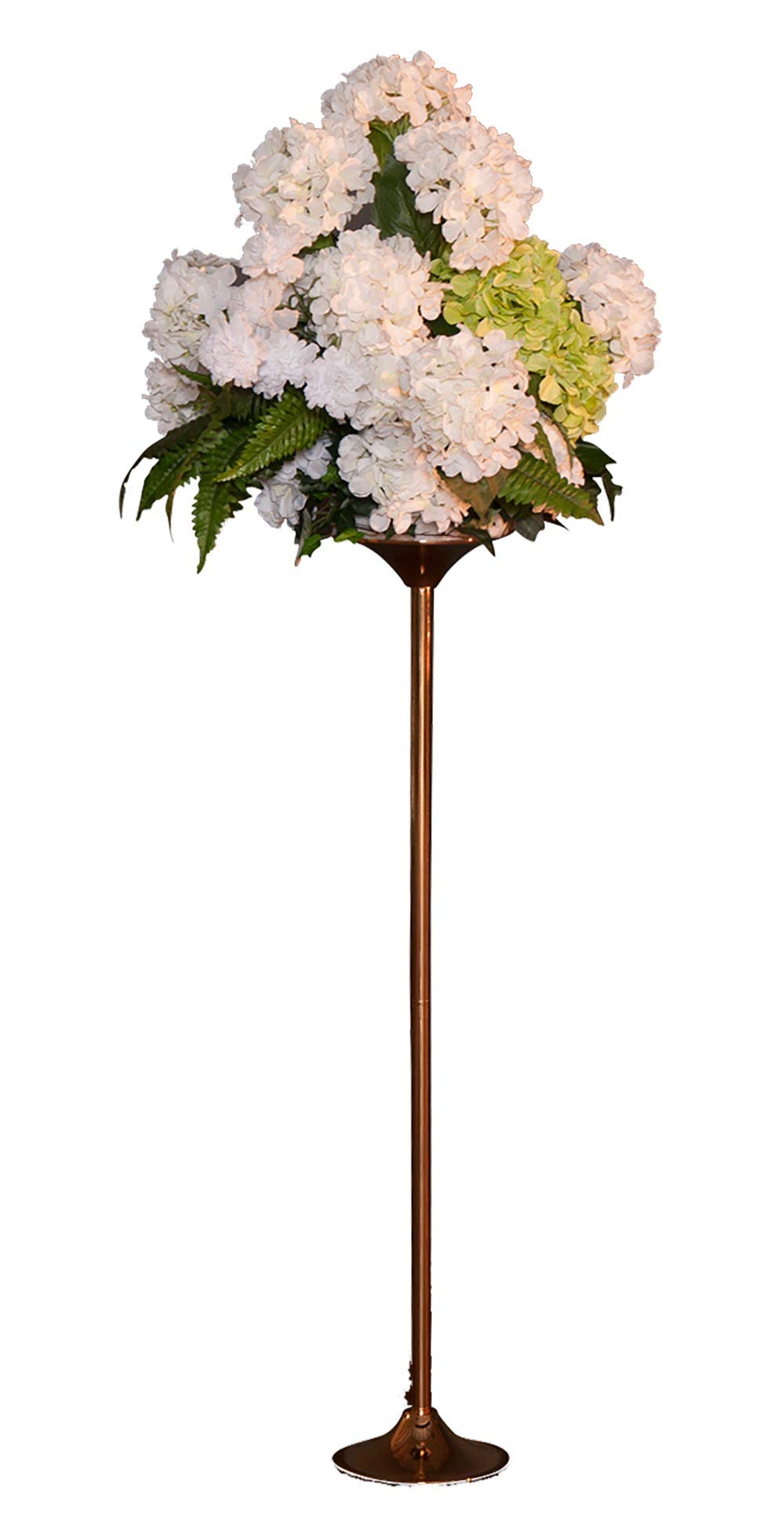 Stunning White Artificial Flower Bouquet with Gold Stand - 5.3ft Tall Wedding Centerpiece for Home Decor, Bridal Shower, Church & Event Decoration