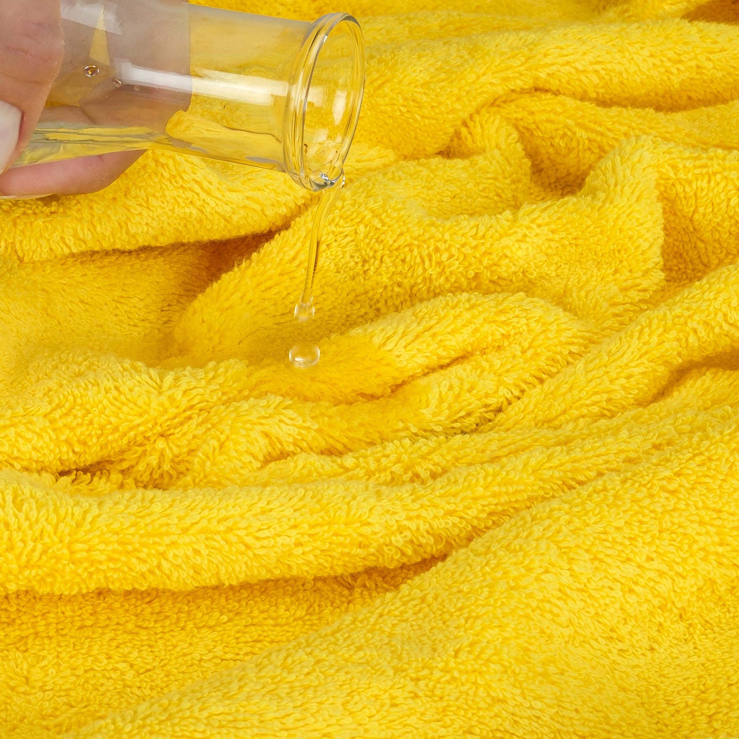100% Cotton Oversized Bath Sheet 40x80 - Extra Large Turkish Bath Towel for Bathroom, Spa & Pool | Soft & Absorbent Yellow Bathsheet for Luxury Home & Hotel Use
