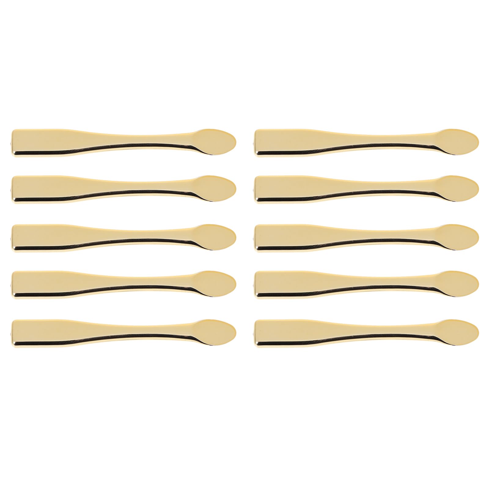 FOMIYES 50 Pcs Gold Plastic Face Cream Spatulas - Skin Care Mask Scoops for Eye Cream & Makeup Application - Perfect for Spa, Salon & At-Home Beauty Routines
