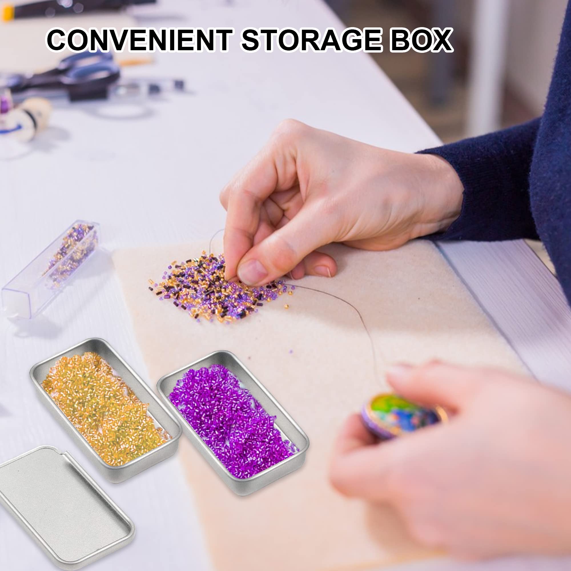 6 Pack Empty Slide Top Tin Containers - .25oz for DIY Lip Balm, Crafts & Storage | Perfect for Homemade Cosmetics, Travel Essentials & Small Organizers