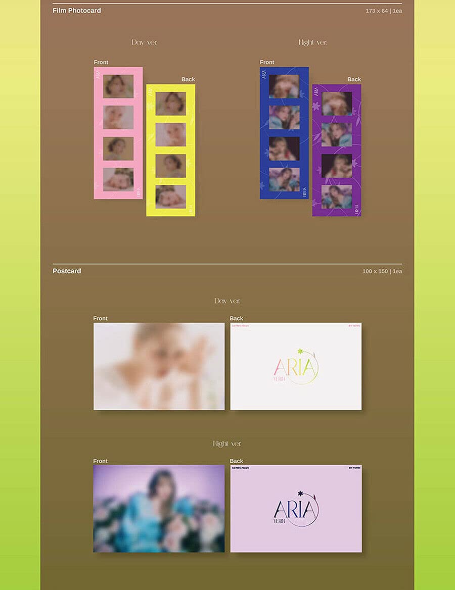 GFRIEND YERIN ARIA 1st Mini Album DAY Version - K-POP CD with Photo Book, Photo Cards, Postcard & Collectibles | Perfect for K-POP Fans, Album Collectors and Gift Giving