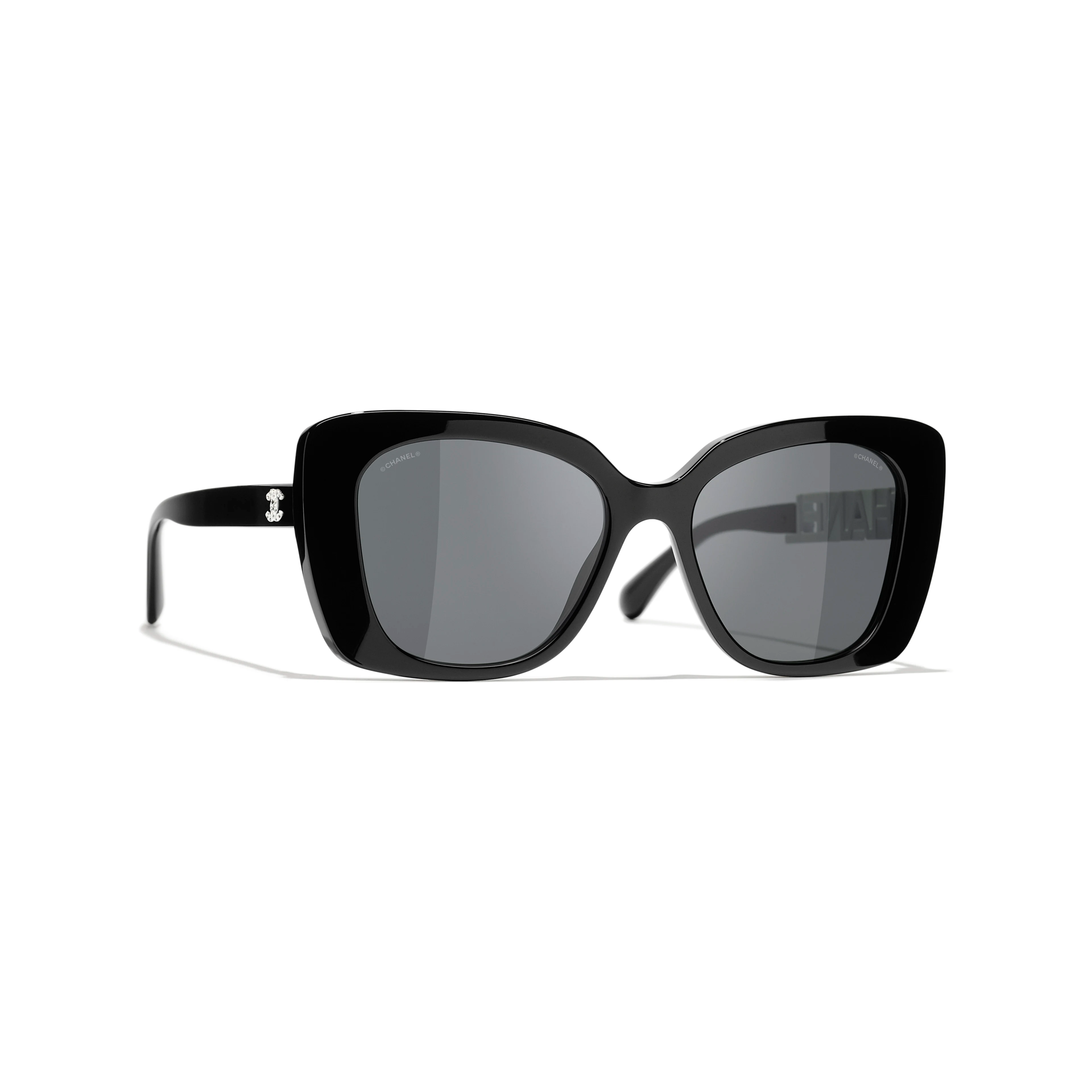 Chanel Square Sunglasses for Women - Black & White Classic Aviator Style - Perfect for Beach, Driving & Outdoor Fashion