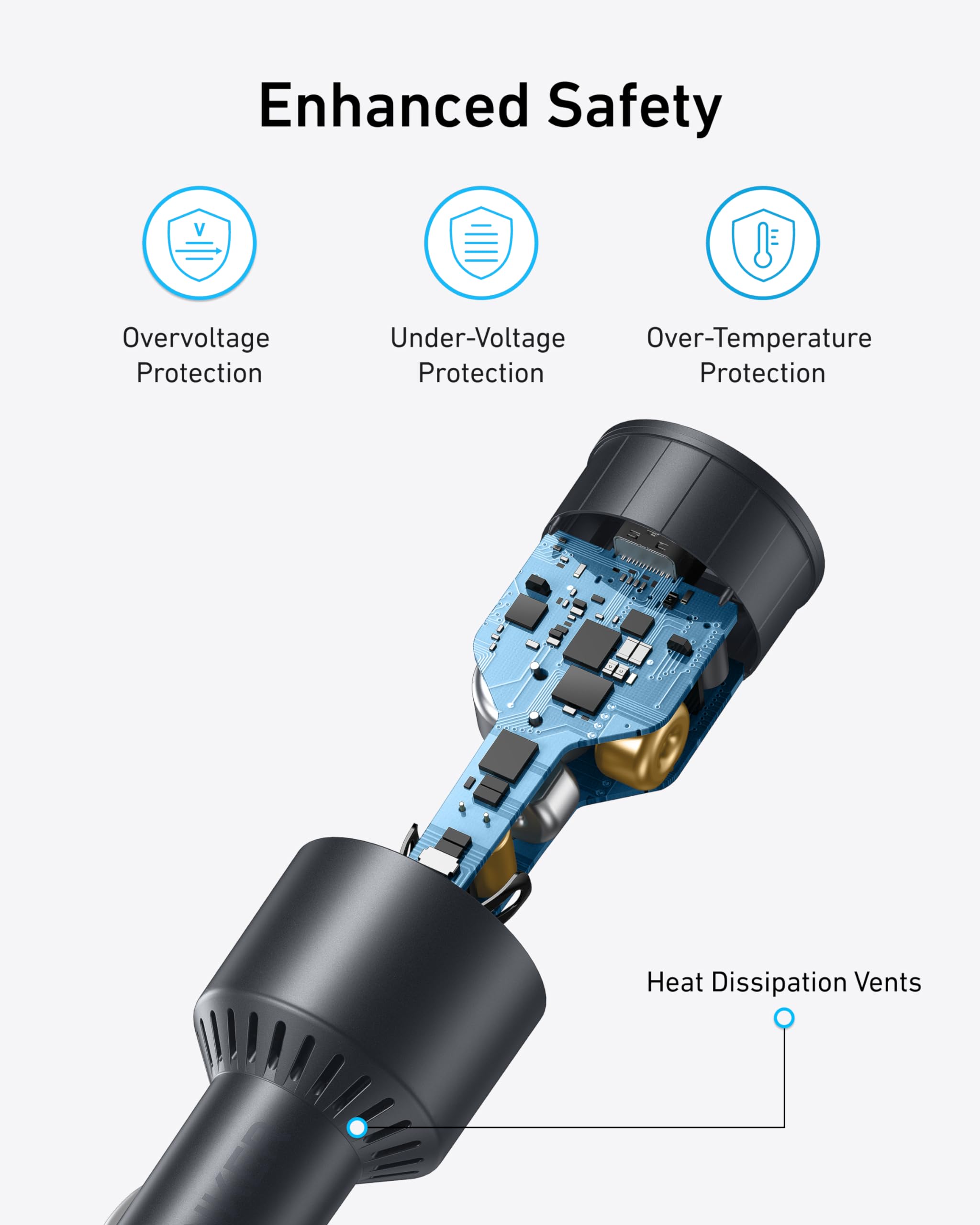 Anker 167.5W Max 3-Port USB-C Car Charger - Ultra Compact Fast Charging for iPhone 16/15/14/13, MacBook Pro/Air, Samsung Galaxy S24/S23, iPad Pro & AirPods - Perfect for Road Trips & Commuting