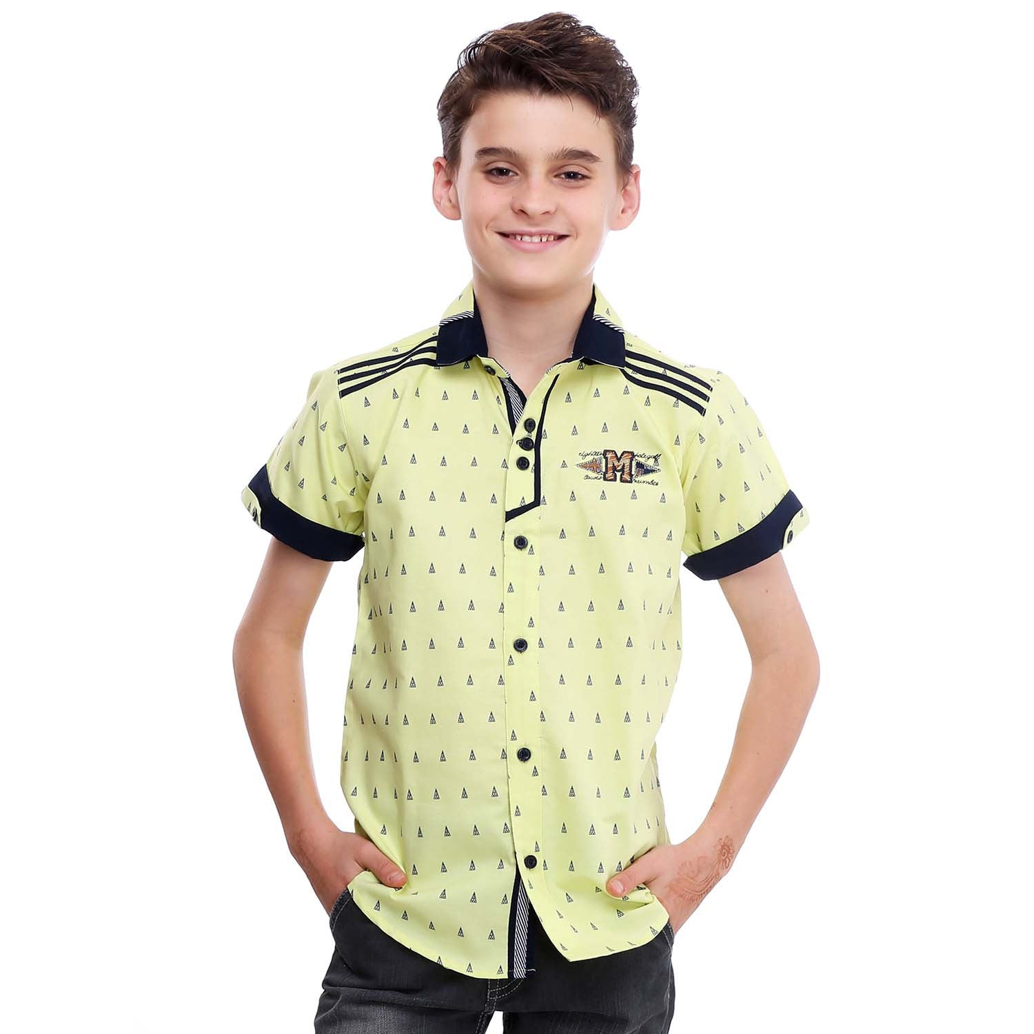MashUp Color Crush Lime Green Printed Shirt for Men - Trendy Casual Button Down Shirt for Summer, Streetwear, and Outdoor Activities