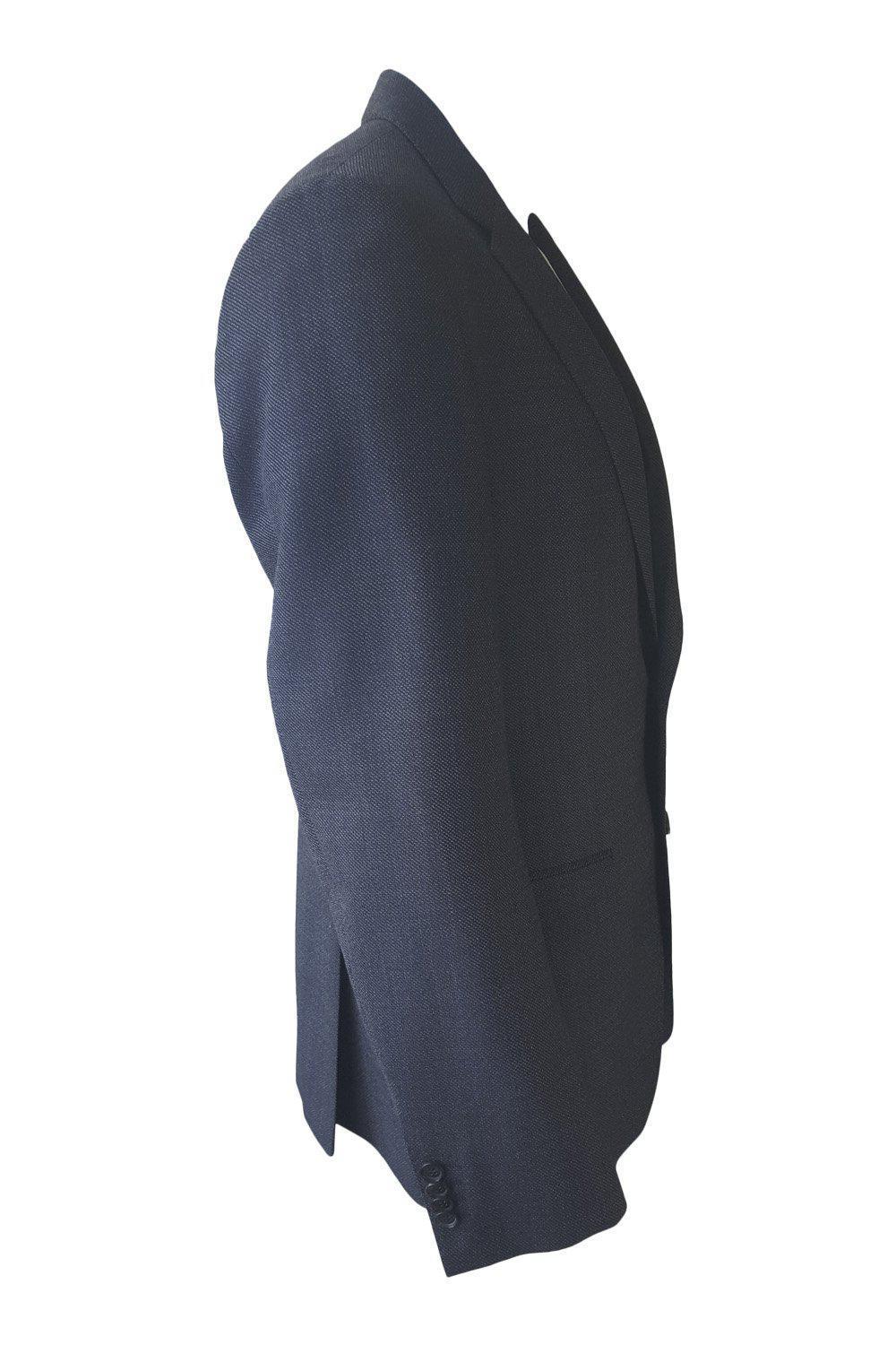 HUGO BOSS Men's Slim Fit Dark Blue Wool Blend Single Breasted Suit Jacket - 40R Regular Size | Perfect for Business Meetings, Weddings & Formal Occasions