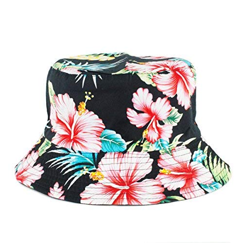 Women's Hawaiian Jungle Print Bucket Hat for Beach & Travel