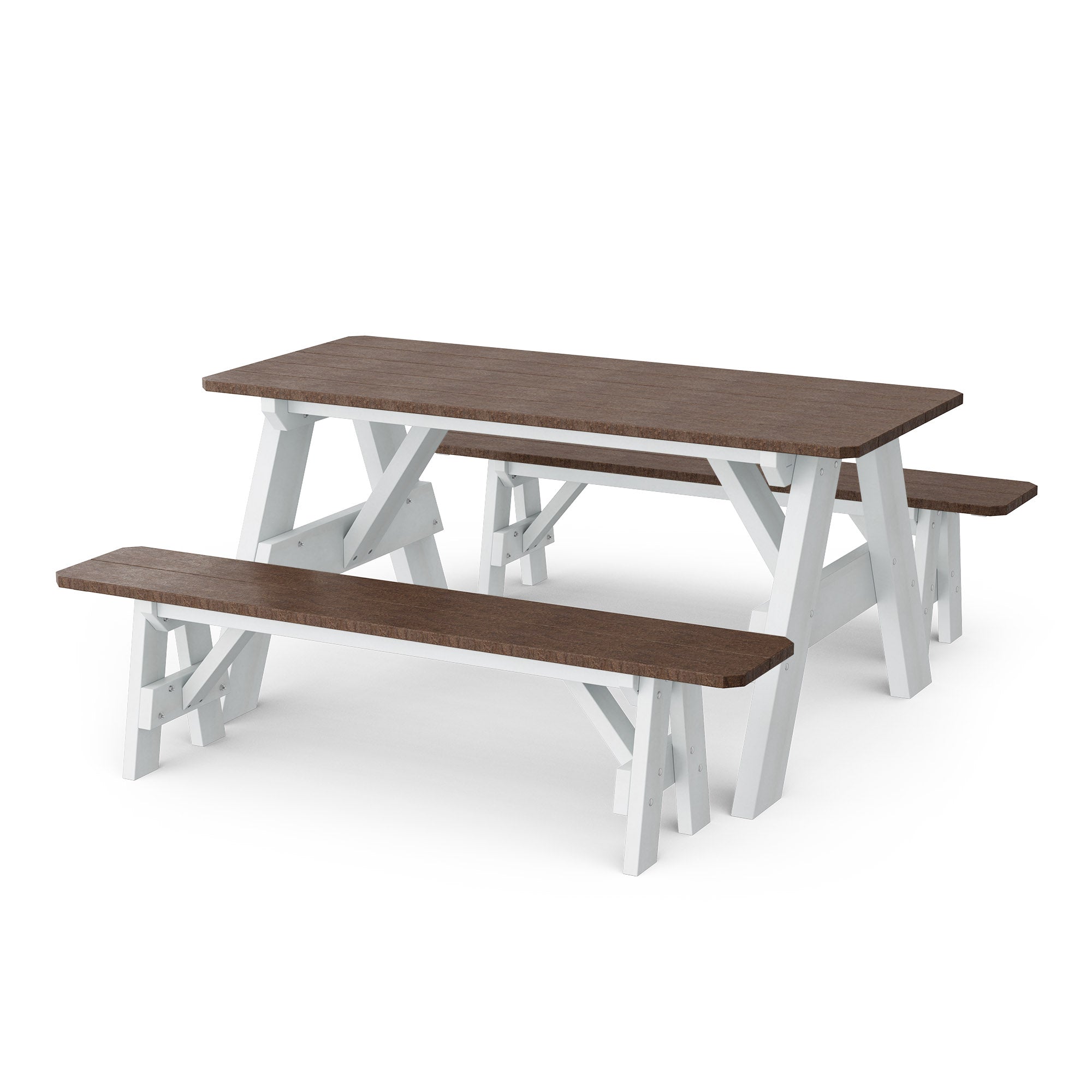 Heritage 72-Inch Outdoor Picnic Table with Detachable Benches - Perfect for Backyard BBQs, Camping & Family Gatherings