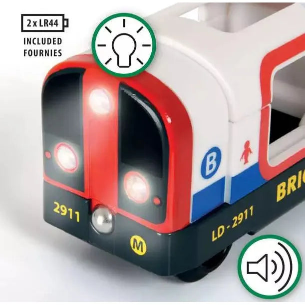 Brio Metro Train Set - Electric Toy Train for Kids with Tracks & Accessories - Perfect for Birthday Gifts & Indoor Playtime Fun