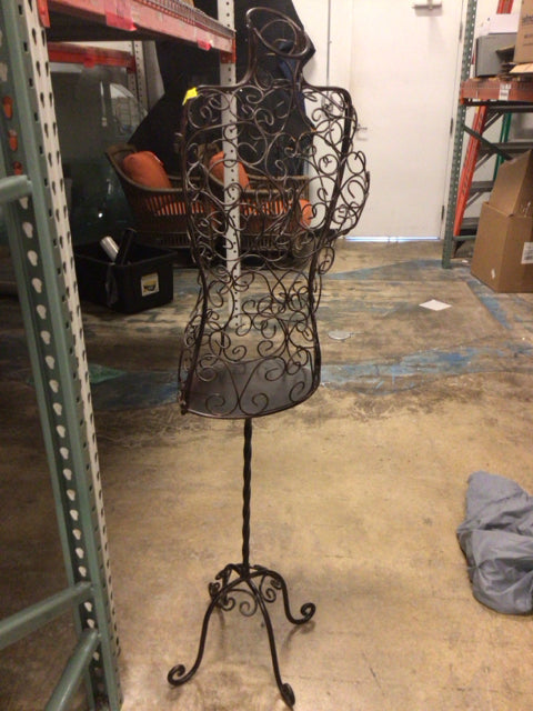 Brown Metal Mannequin Display Stand - Adjustable Full Body Dress Form for Fashion Design, Photography & Retail Store Decor