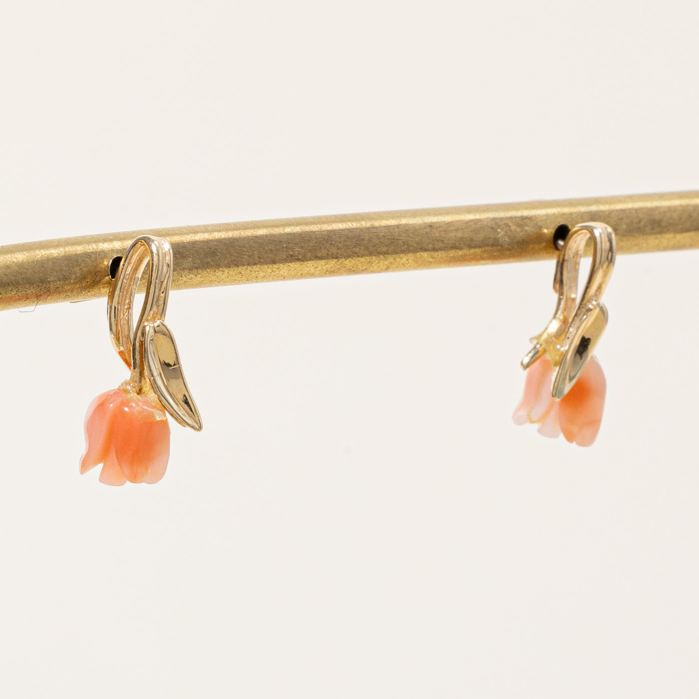 Exquisite Handcrafted Coral Tulip Earrings | 1.60ctw Natural Coral Gemstone | Dangle Drop Earrings for Women | Perfect Gift for Birthday, Anniversary & Special Occasions | Elegant Jewelry for Parties, Weddings & Evening Events