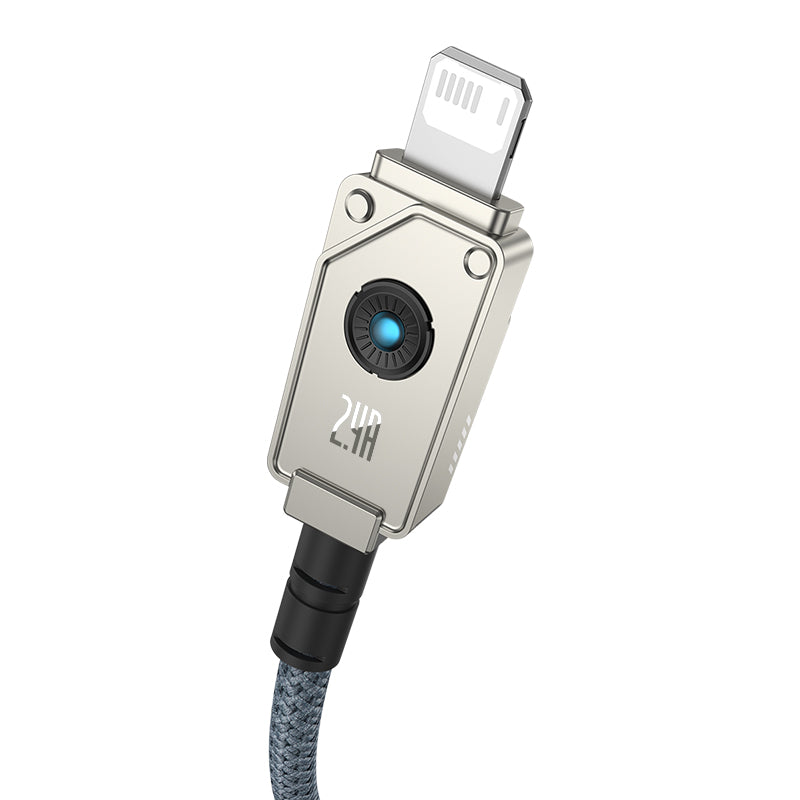 Baseus Unbreakable 1M USB to Lightning Fast Charging Cable 2.4A White - Perfect for iPhone Charging at Home, Office & Travel