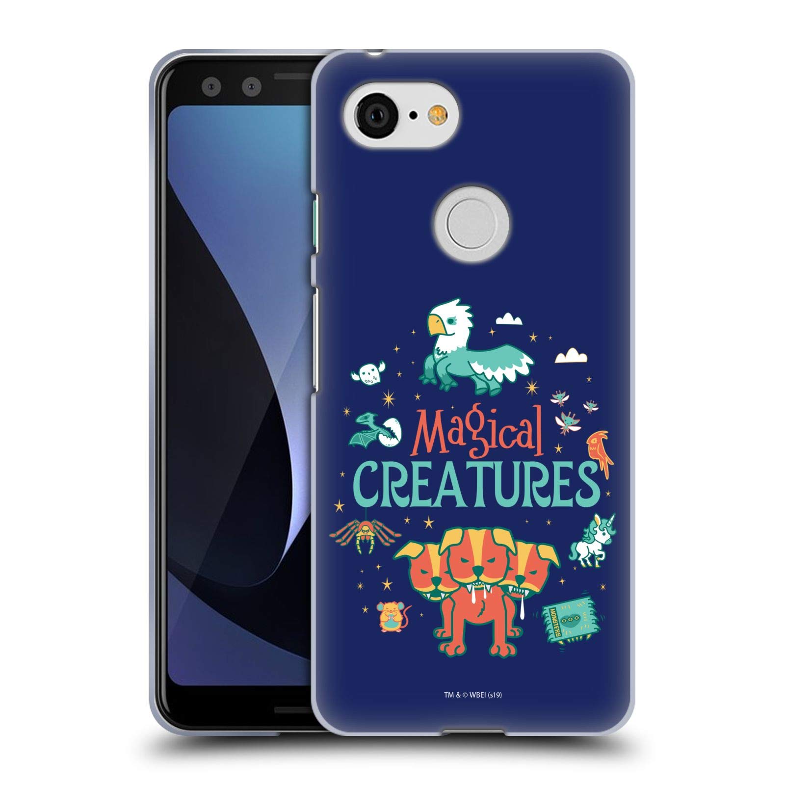Harry Potter Magical Creatures Case for Google Pixel 3 - Soft Gel Cover for Wizarding Fans