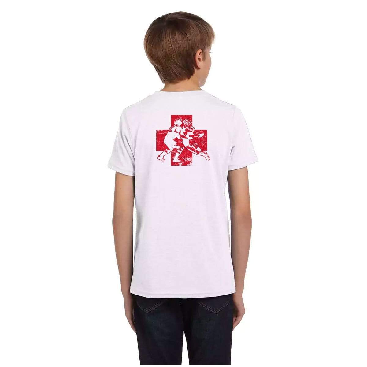 Give Blood Play Rugby Youth T-Shirt - Soft Cotton Rugby Tee for Boys & Girls - Perfect for Rugby Games, Sports Events & Casual Wear