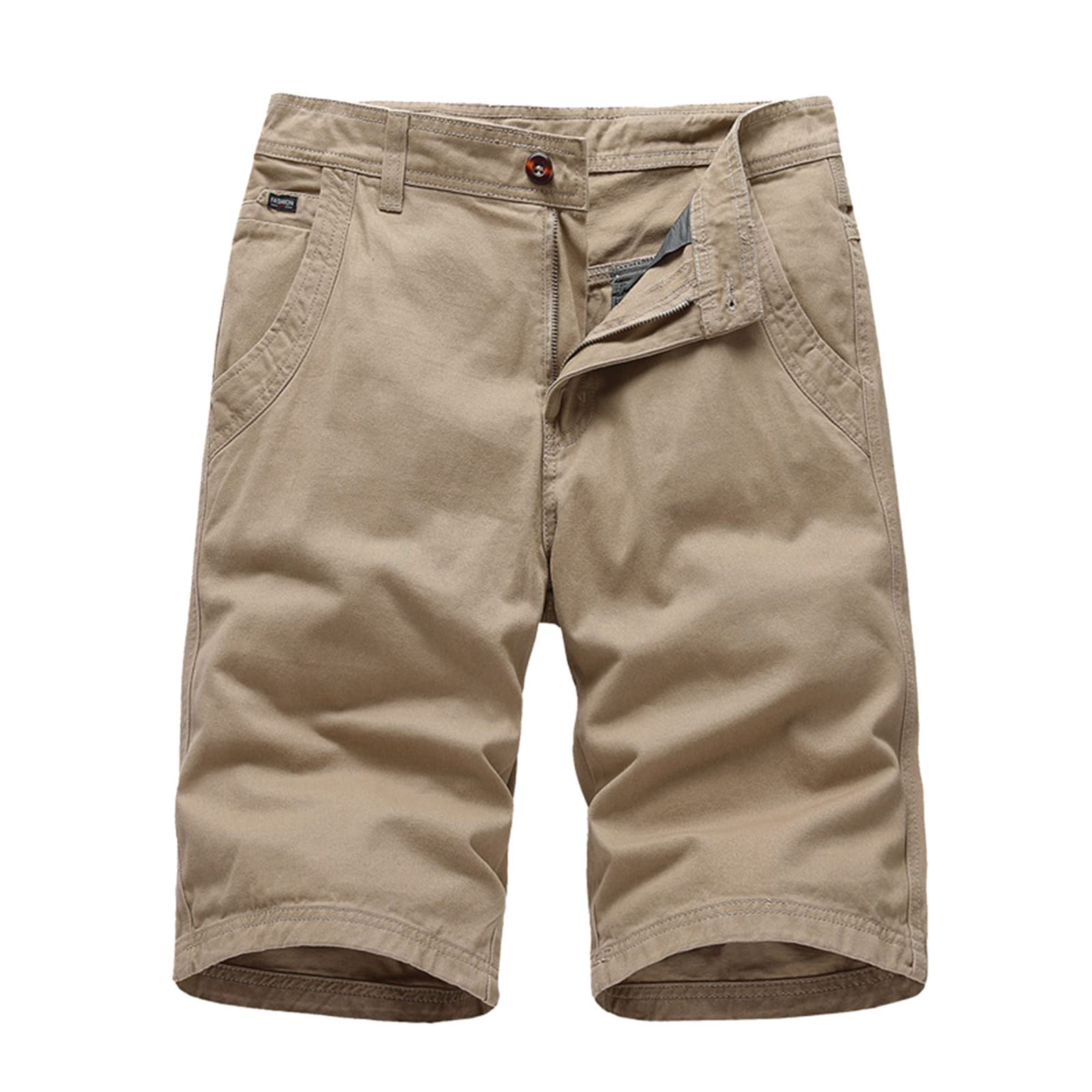 Men's Comfort Flex Waistband Shorts - Summer Casual Cotton Gym Shorts for Men with Loose Fit - Perfect for Workout, Running, and Everyday Wear
