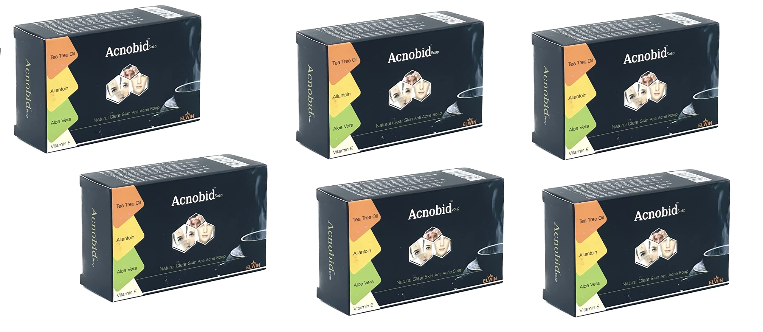 Double Lips Acnobid Soap with Tea Tree Oil - 75g Pack of 5 | Natural Acne Treatment for Face & Body | Perfect for Sensitive Skin & Daily Cleansing Routine