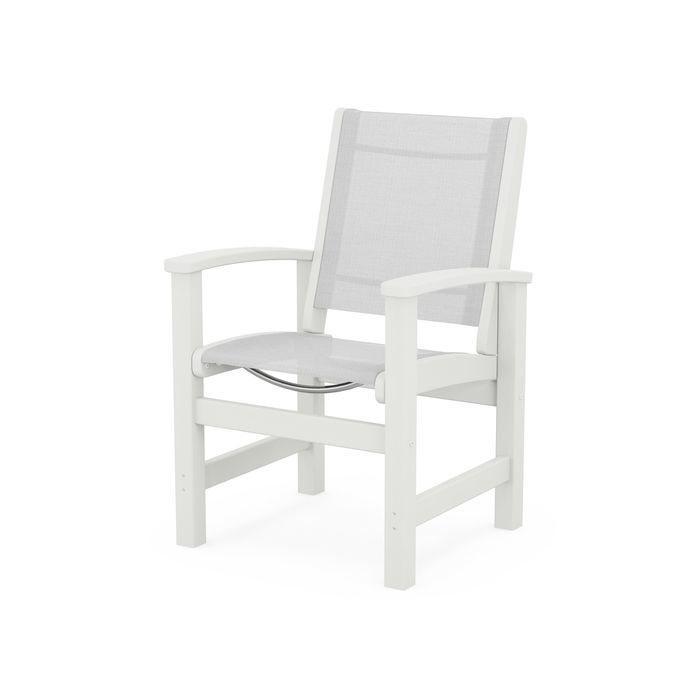 POLYWOOD Coastal Dining Chair - Weather-Resistant Outdoor Furniture, All-Weather Adirondack Chair for Patio, Deck, Garden & Poolside - Perfect for Backyard, Beach House & Waterfront Dining
