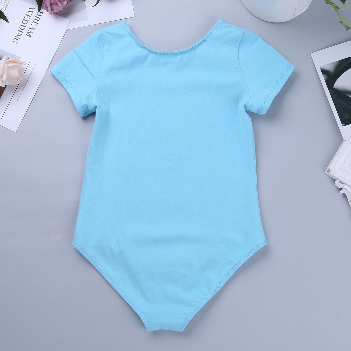 Girls Ballet Leotard with Chiffon Skirt - Short Sleeve Dance Gymnastics Outfit for Toddlers & Kids - Perfect for Ballet Class, Recitals, and Dance Performances