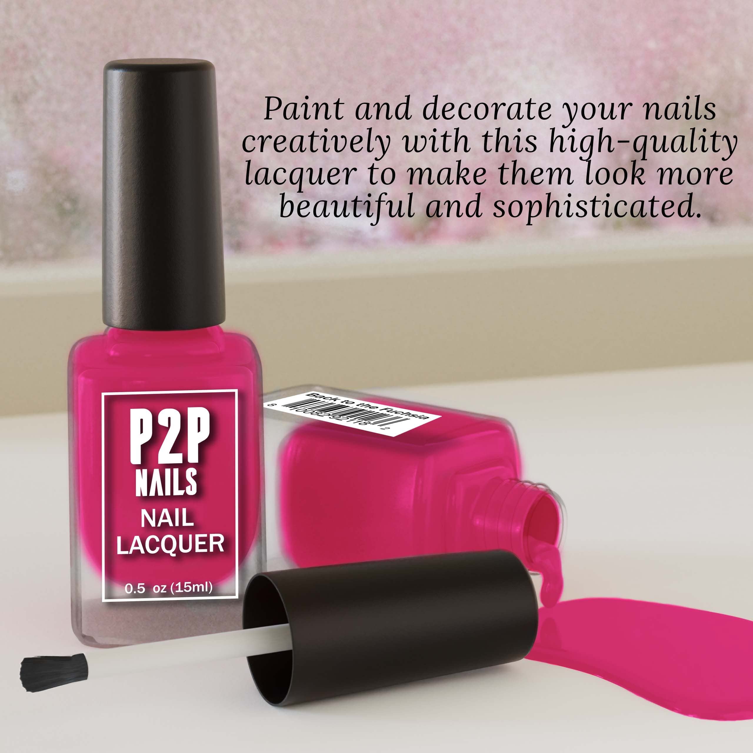 Neon Nail Polish - Long Lasting Quick Dry Gel Polish for Women - Non Chip All Season Nail Lacquer - Multi Colored Fuchsia Gel Nail Polish | Perfect for Parties, Salons & Everyday Wear