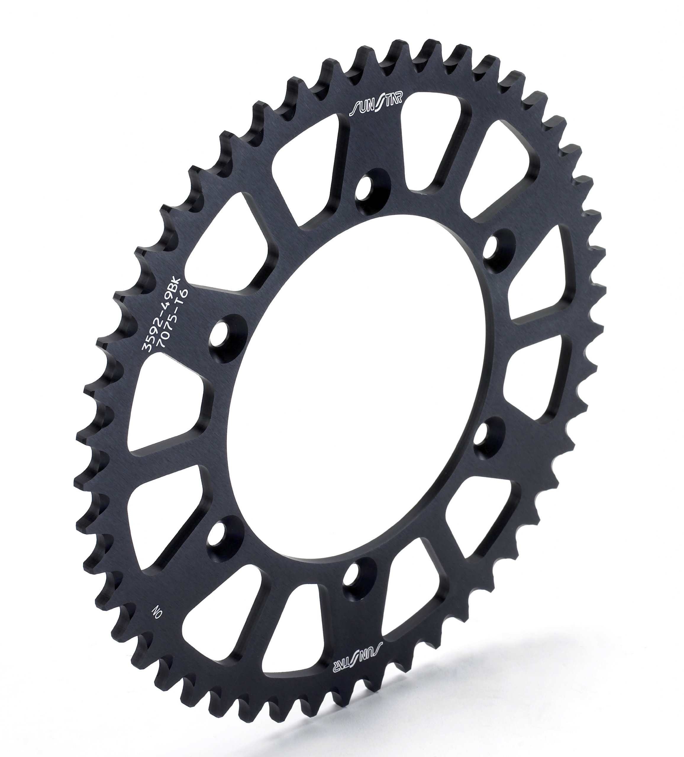 5-354753BK Works Triplestar Black 53-Tooth 520 Chain Size Rear Aluminum Sprocket - Perfect for Motorcycle, Dirt Bike & ATV Performance Upgrades