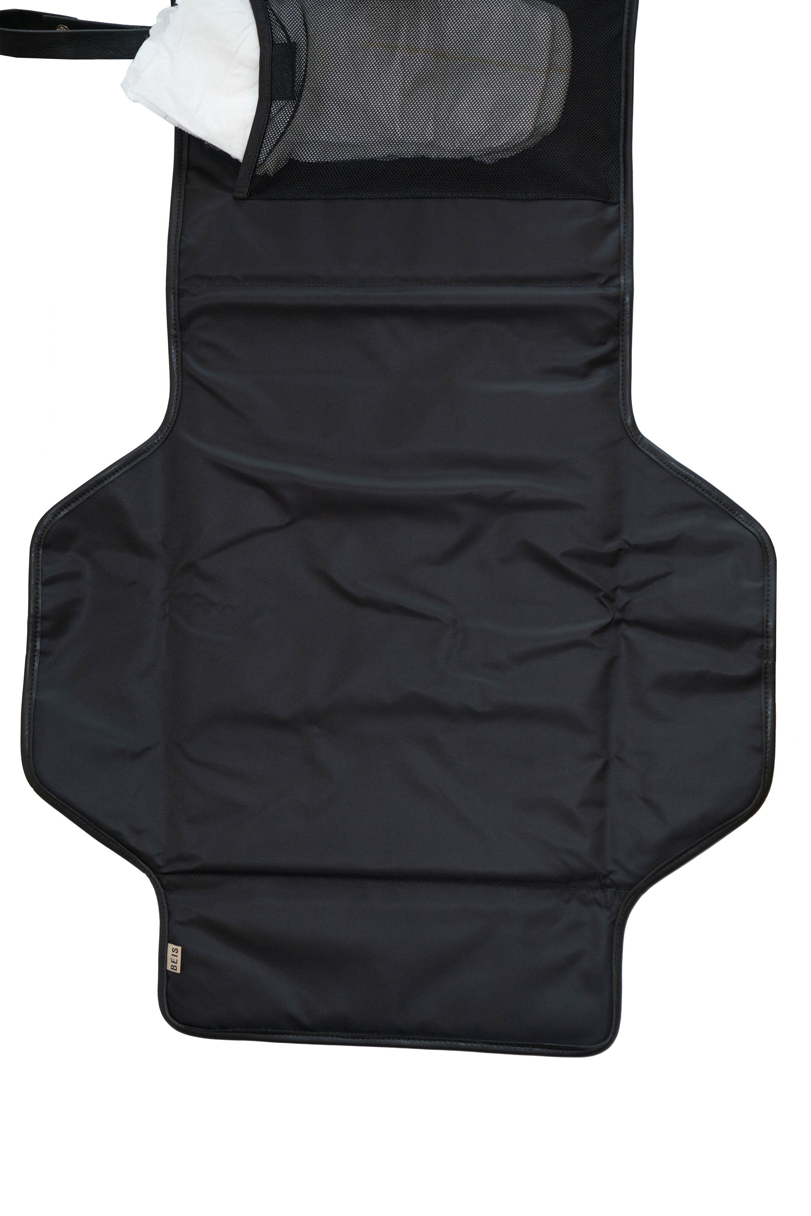 Black Leather Changing Organizer - Portable Diaper Bag for Travel & On-the-Go Parents | Perfect for Baby Care Essentials, Nursery Organization & Outdoor Adventures