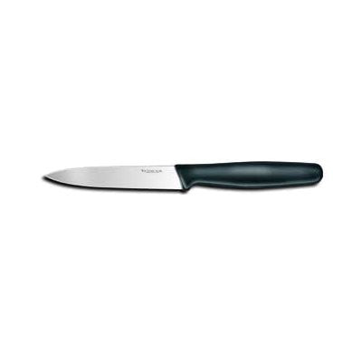 Victorinox 4-Inch Spear Point Paring Knife with Black Handle - Perfect for Peeling, Slicing Fruits & Vegetables in Kitchen & Camping