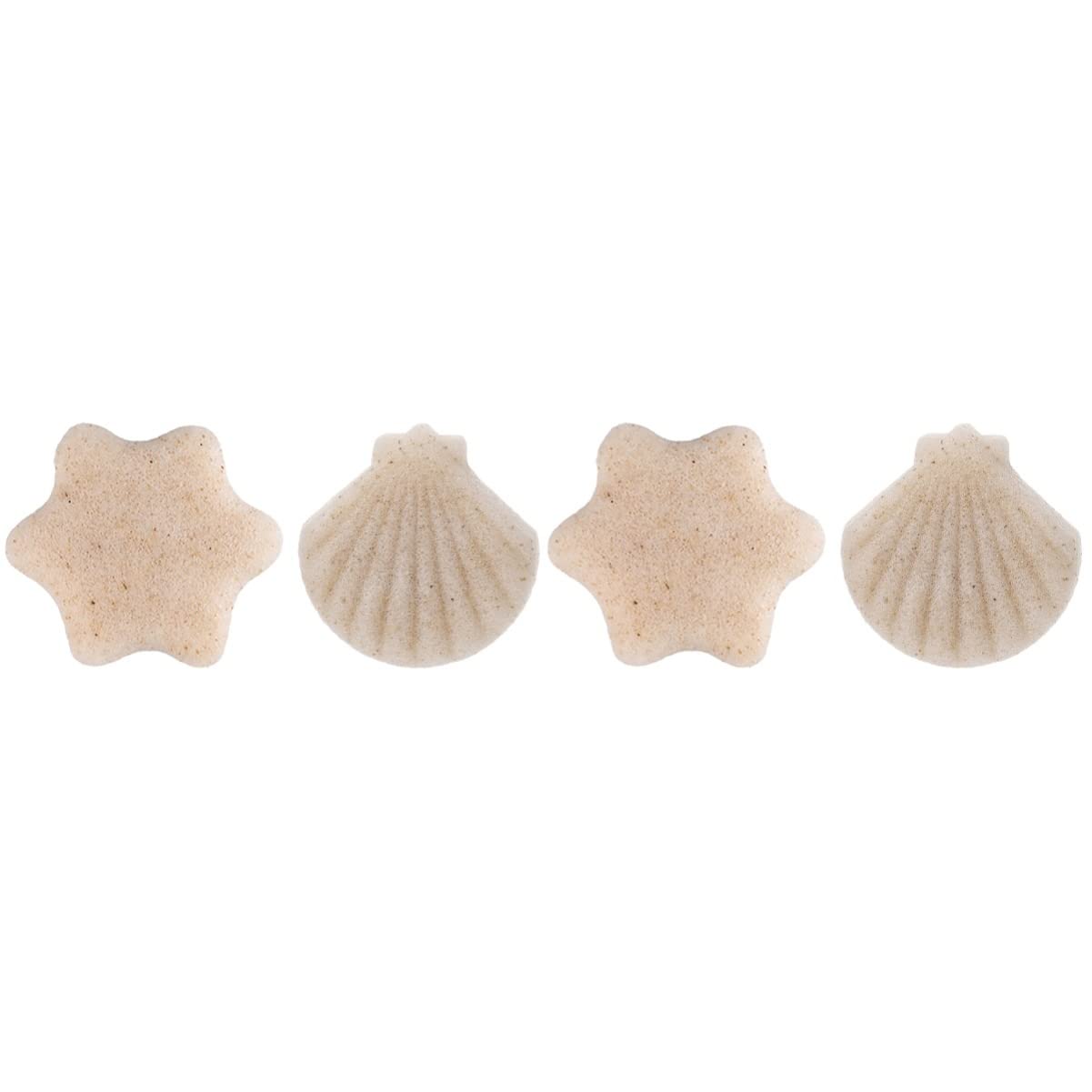 Beaupretty 4 Pack Facial Cleansing Sponges - Natural Makeup Remover Pads, Deep Cleansing & Exfoliating Cotton Puffs for Gentle Face Wash & Skin Care - Perfect for Daily Cleansing, Makeup Removal & Spa Routine