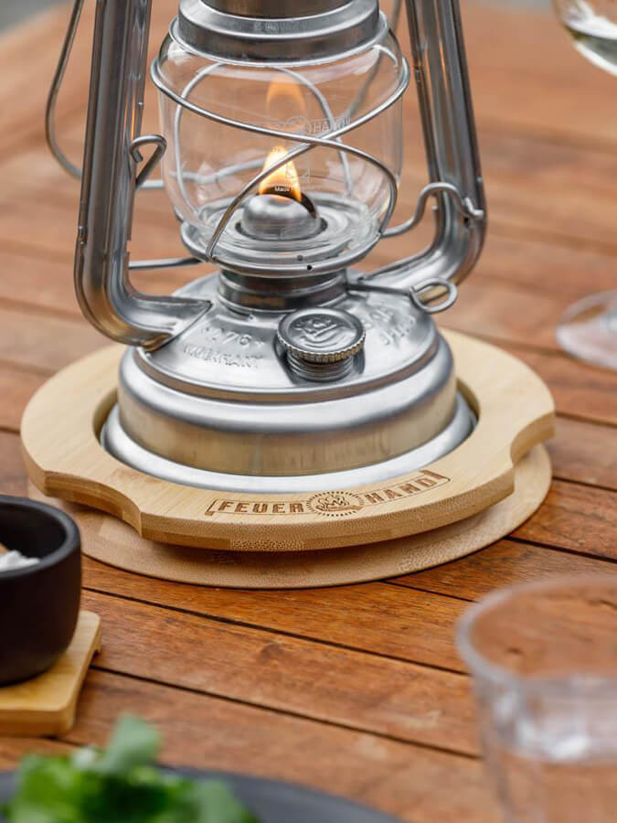 Feuerhand Lantern Coaster - Durable and Stylish Base for Oil Lamps - Perfect for Camping, Patio Decor, and Outdoor Adventures