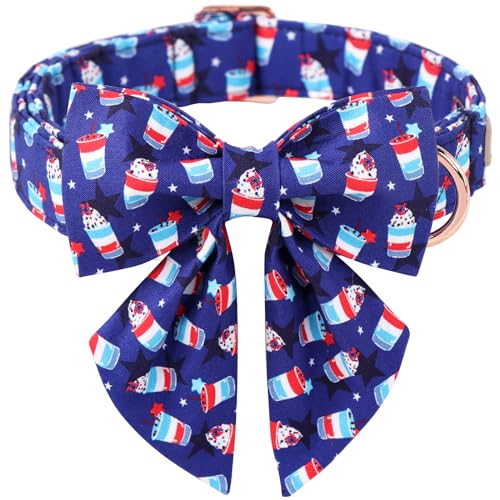 Sundae Star Blue Big Tie Collar