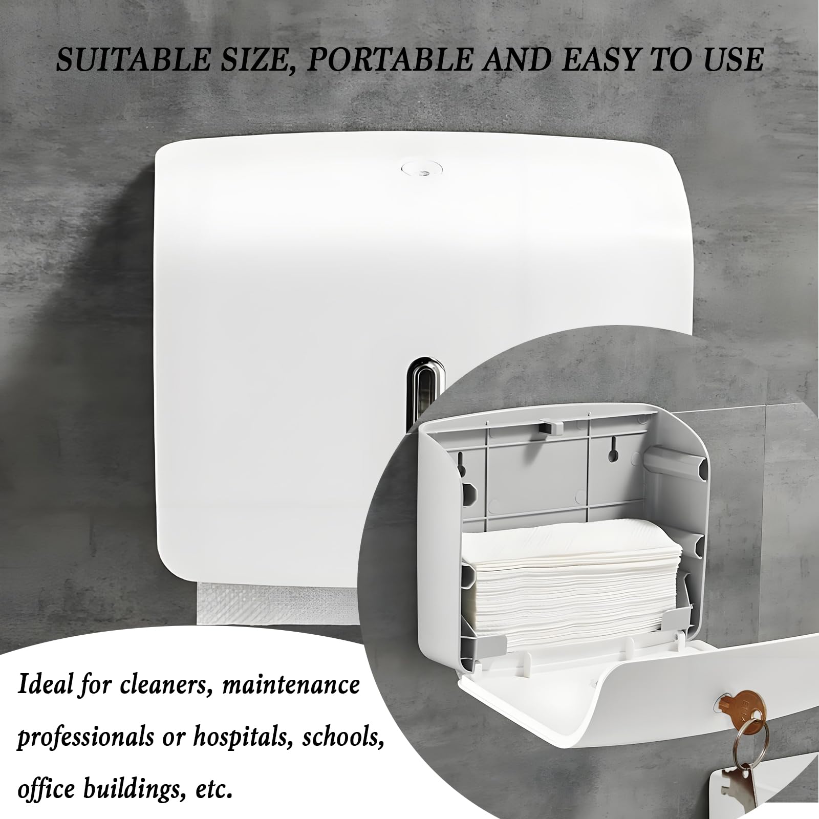 12-Piece Universal Paper Towel Dispenser Key Set - 4 Types Replacement Keys Compatible with Georgia Pacific, Kimberly Clark, E114 Toilet Paper & 770301 Dispensers - Ideal for Commercial Restrooms, Offices, and Public Washrooms