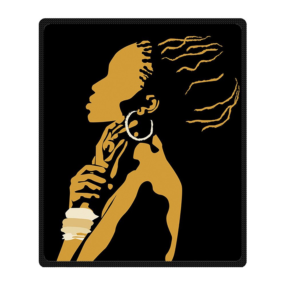 African Women Custom Fleece Blanket - Super Soft 58x80 Inch Large Throw Blanket for Sofa, Bed & Couch - Cozy Home Decor, Gift Idea for Women, Perfect for Winter Nights & Movie Time
