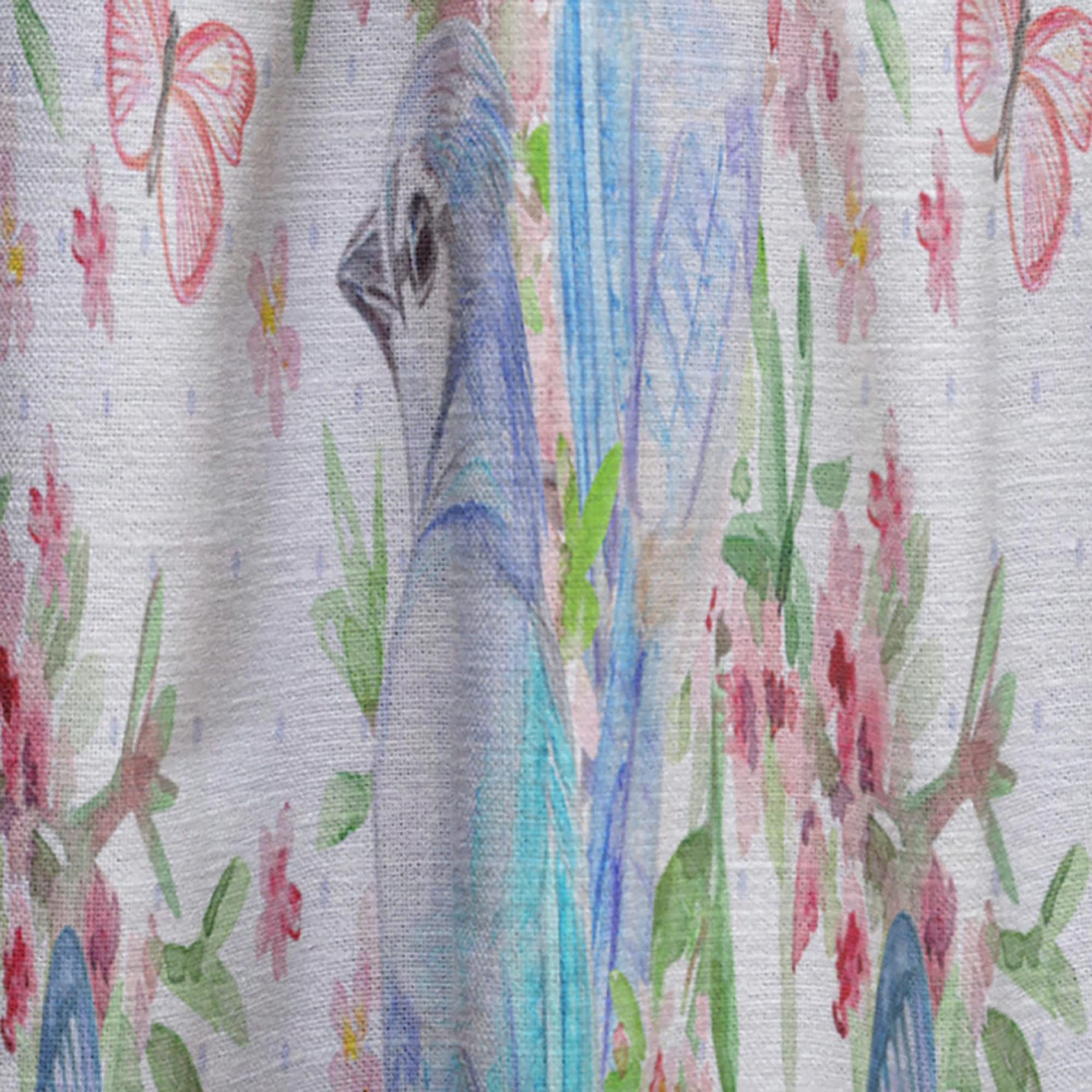 DesignQ Thermal Insulated Curtains - Single Panel 52x108 - Elegant Bird & Butterfly Pattern for Bedroom & Living Room - Perfect for Home Decor & Light Control