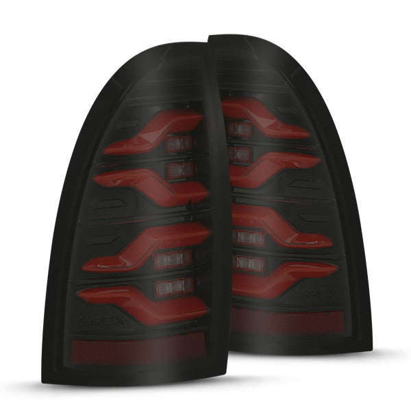 05-15 Toyota Tacoma LUXX Series LED Tail Lights - Black & Red Smoke Lens - High Performance Brake Lights - Perfect for Off-Roading & Night Driving