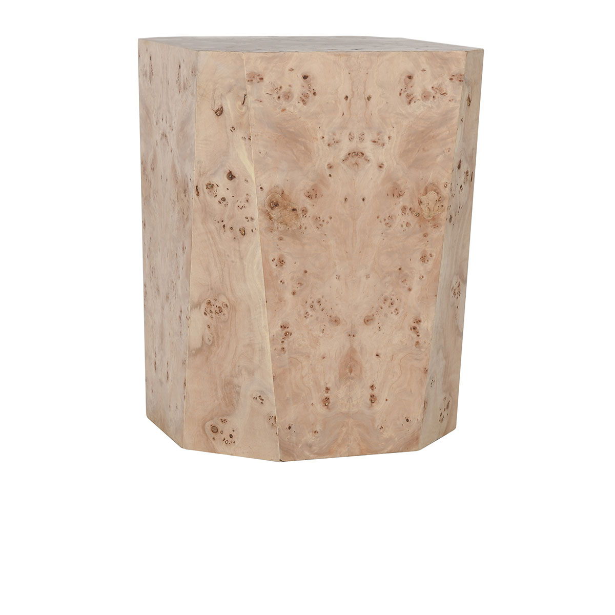 Avena Burl Wood Square End Table - Natural Wood Side Table for Living Room, Bedroom & Office - Rustic Home Decor Accent Table