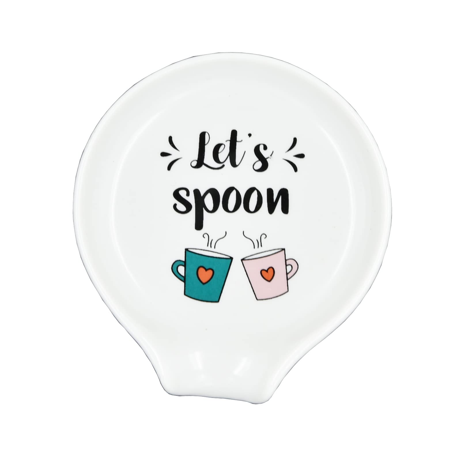 Ceramic Spoon Rest - Small Spoon Holder for Coffee & Tea Station, Bar Accessories, Kitchen Decor - Perfect for Coffee Shops, Home Kitchens & Dining Tables