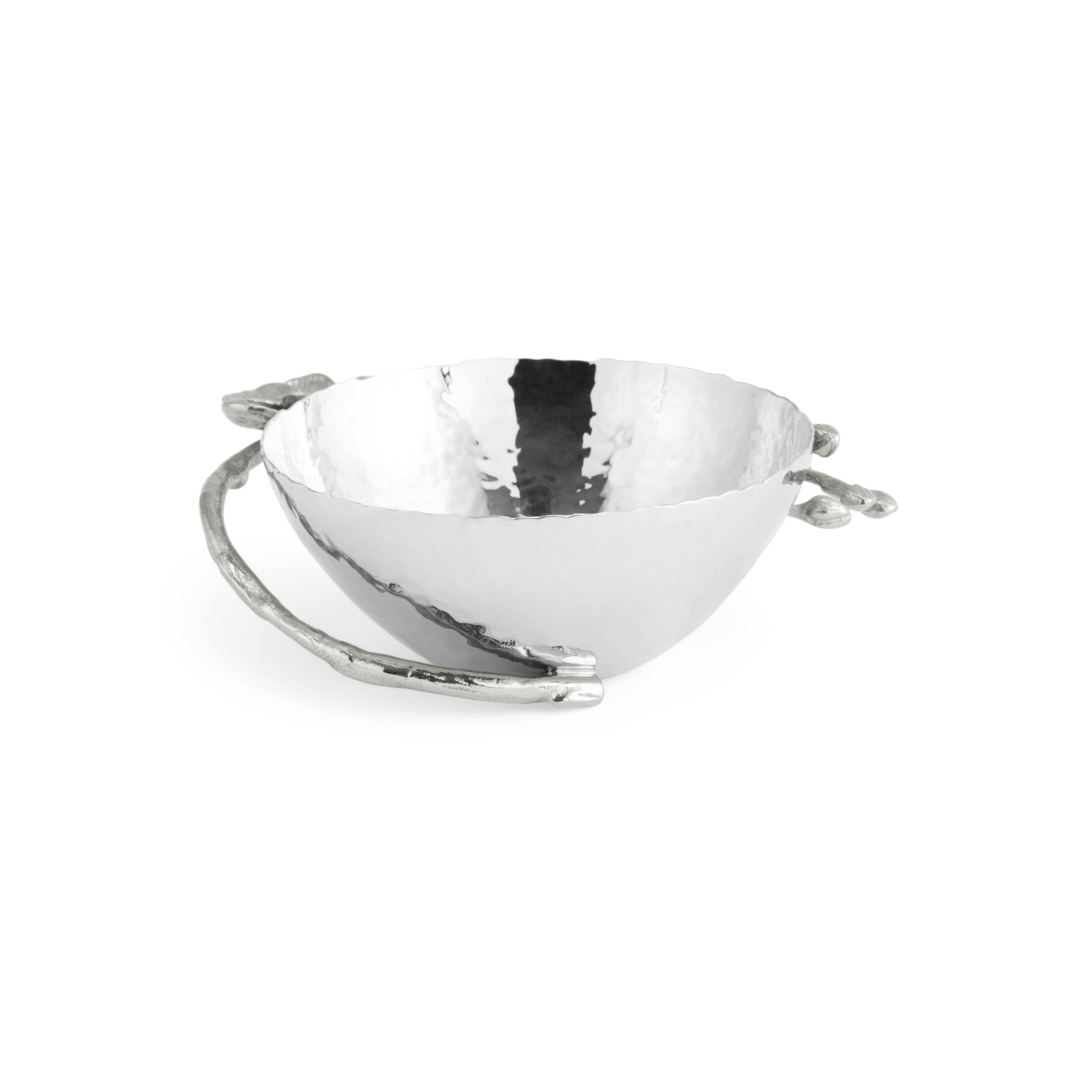 Elegant White Orchid Nut Dish - Premium Ceramic Snack Bowl for Nuts, Candy & Appetizers - Perfect for Parties, Home Decor & Kitchen Serving
