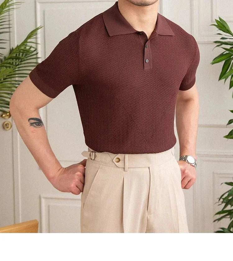 Men's Casual Polo Shirt - Breathable Cotton Short Sleeve Golf Shirt for Work & Weekend Wear | Comfortable Summer Top for Business Casual & Outdoor Activities