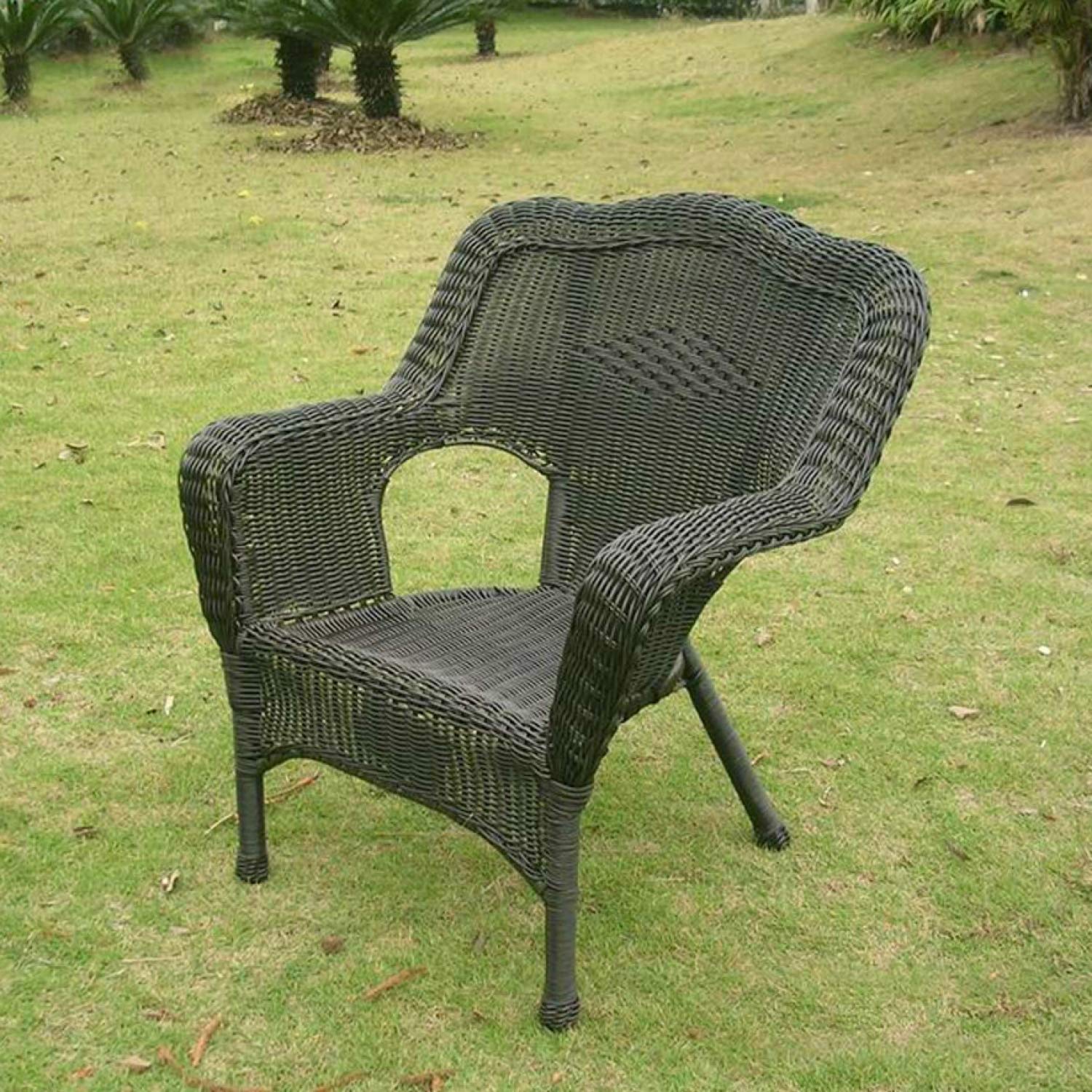 Premium Camelback Resin Wicker Patio Chairs Set of 2 - Weather-Resistant Outdoor Furniture for Garden, Poolside & Deck - Comfortable Patio Seating for Relaxation & Entertaining