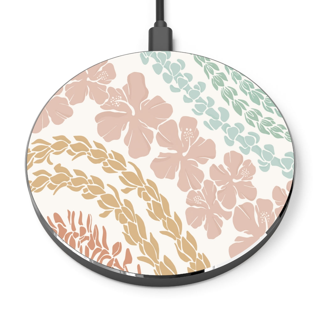 Groovy Lei Fast Wireless Charger - Qi Certified 15W Charging Pad for iPhone, Samsung, AirPods - Perfect for Home, Office & Travel