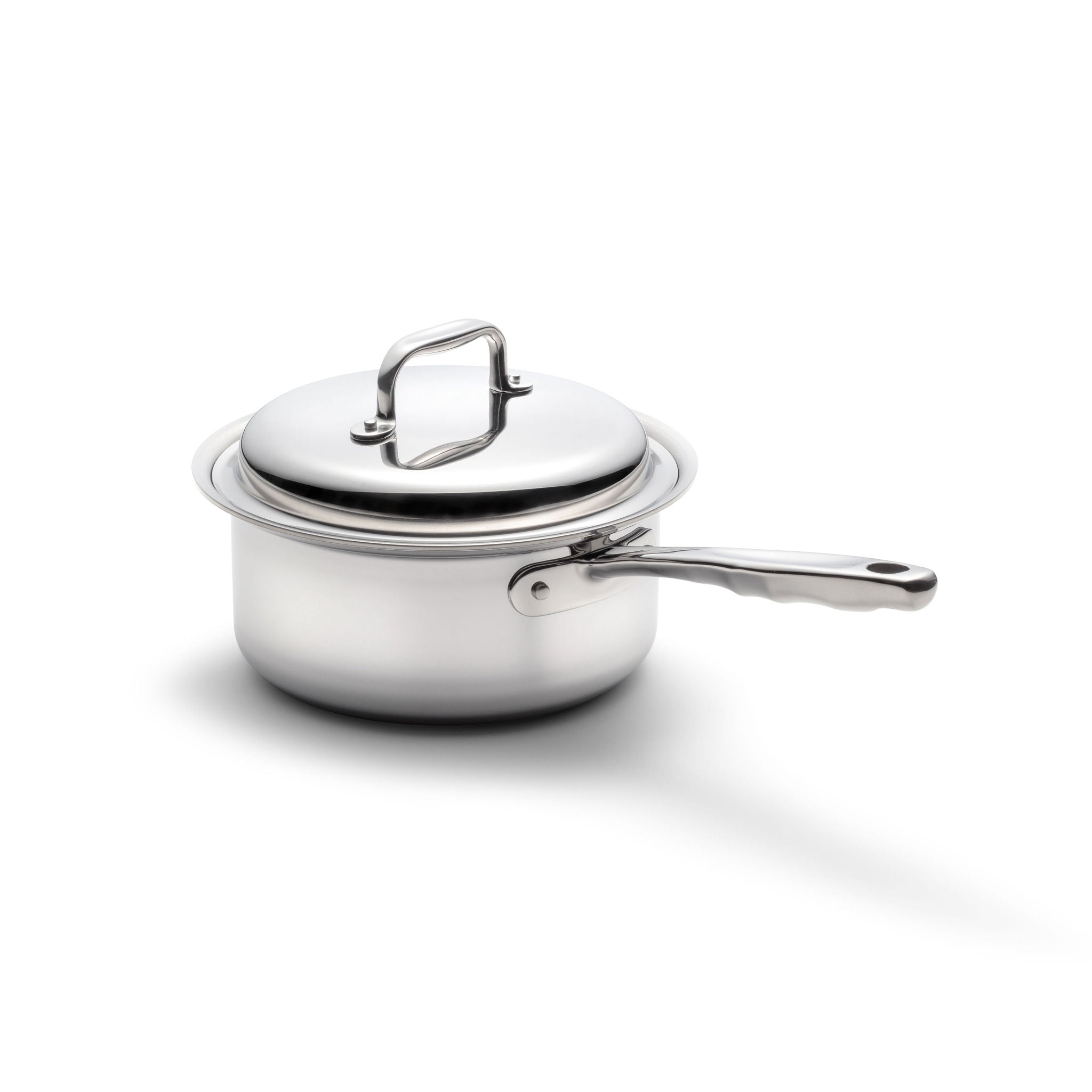 3 Quart Saucepan with Lid - Stainless Steel Cooking Pot with Glass Cover - Perfect for Boiling, Simmering & Sauce Making in Kitchen