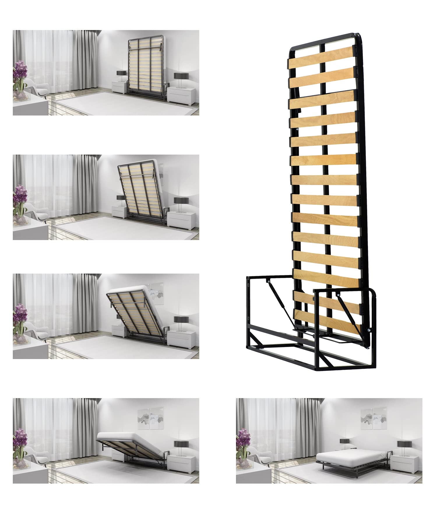 Space-Saving Twin XL Vertical Wall Bed Kit (38